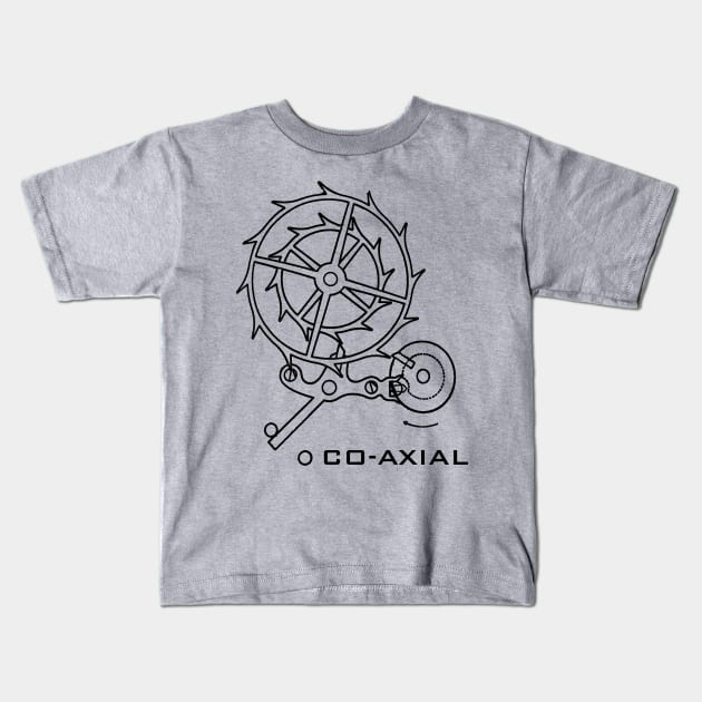 Coaxial Watch Escapement from Omega Watches Kids T-Shirt by AdventureWizardLizard